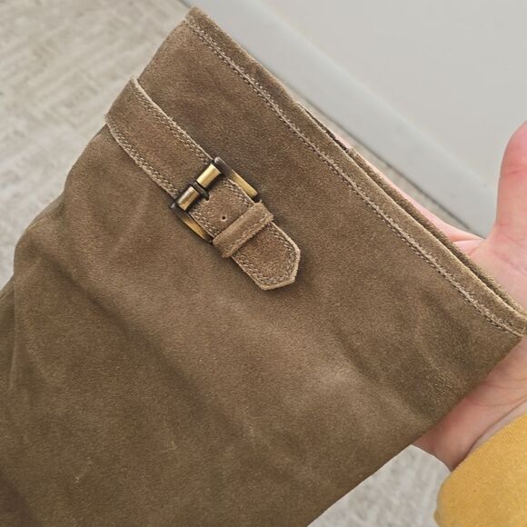 Garnet Hill | Suede Leather Tall Riding Boots - Picture 4 of 11